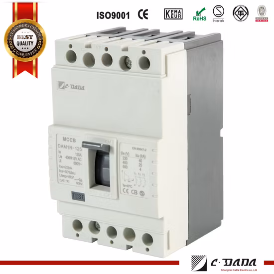 MCCB Dam1-125 3p 12.5~125A Moulded Case Circuit Breaker with Kema Asta Certification