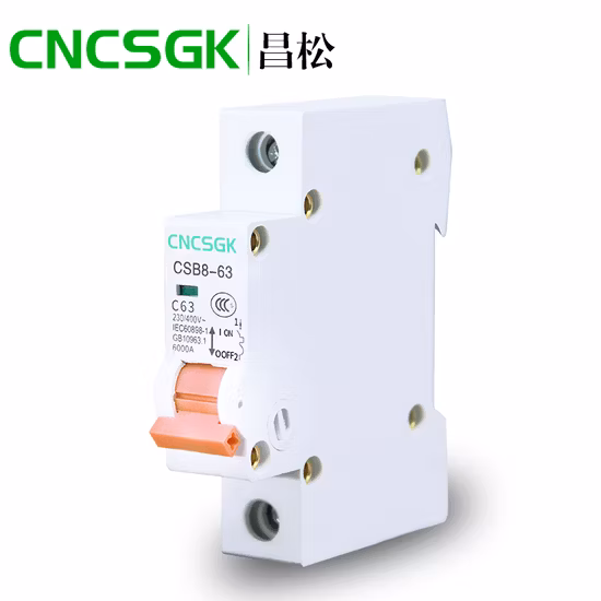 Neuer Dz47 Electricity MCB C63 1p-4 Pole 6ka DC AC Mini-Miniatur-Leistungsschalter