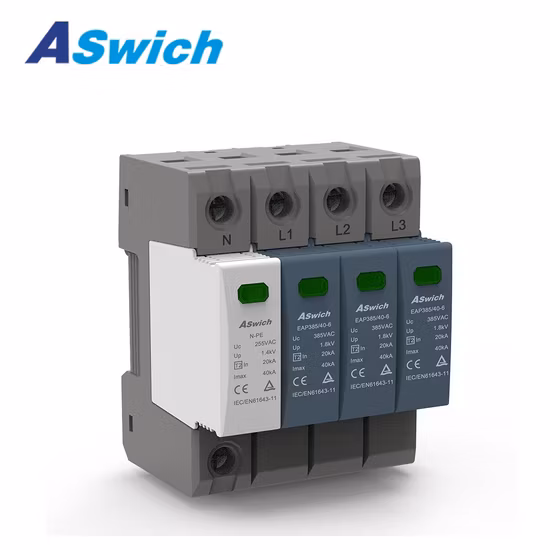 AC Single Three Phase 40ka 420V Surge Protector Solar Surge Protection Device